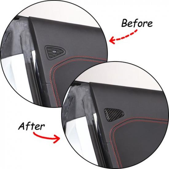 Carbon fiber ABS Door Litter Speaker Panel Trim Cover Fits C8 Corvette -2025