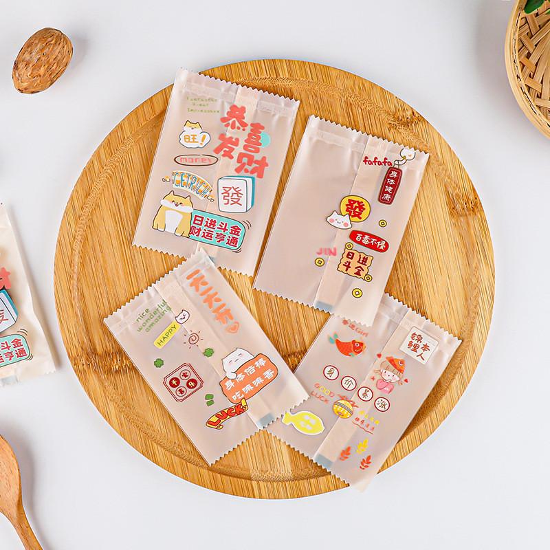 2024 Chinese New Year Snowflake Crisp Biscuit Cookie Candy Manual Baking Packing Sanding Machine Sealing Bags