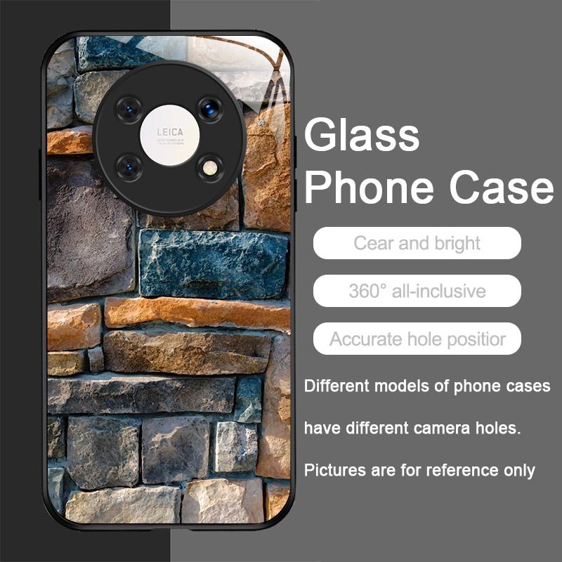 

Colorful Brick Texture Printed Tempered Glass Phone Case for Xiaomi 15 Pro+ 14 Ultra 14T 13 12 11 Lite 10 11T PRO 5G Back Covers Xiaomi 15 Pro