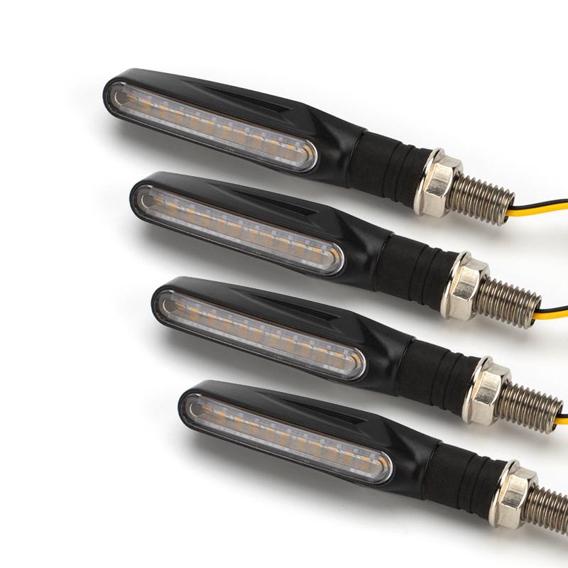 

4 шт. Универсальный 12 В светодиодный указатель поворота для мотоцикла Водонепроницаемый Янтарный свет для конных скачек Мигающий индикатор Мигалка Задние фонари