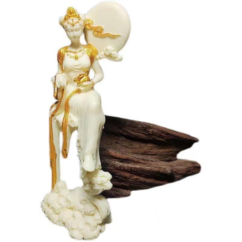 Resin Chang'e Fairy  Decorative Sculpture Statue Chinese Mythological Characters Home Room Office Decoration Accessories