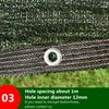 4 8 12 Pin Black HDPE Anti-UV Sun Shade Net Gazebo Shelter Outdoor Pergola Canopy Sun Cover Agriculture Greenhouse Sunshade Net