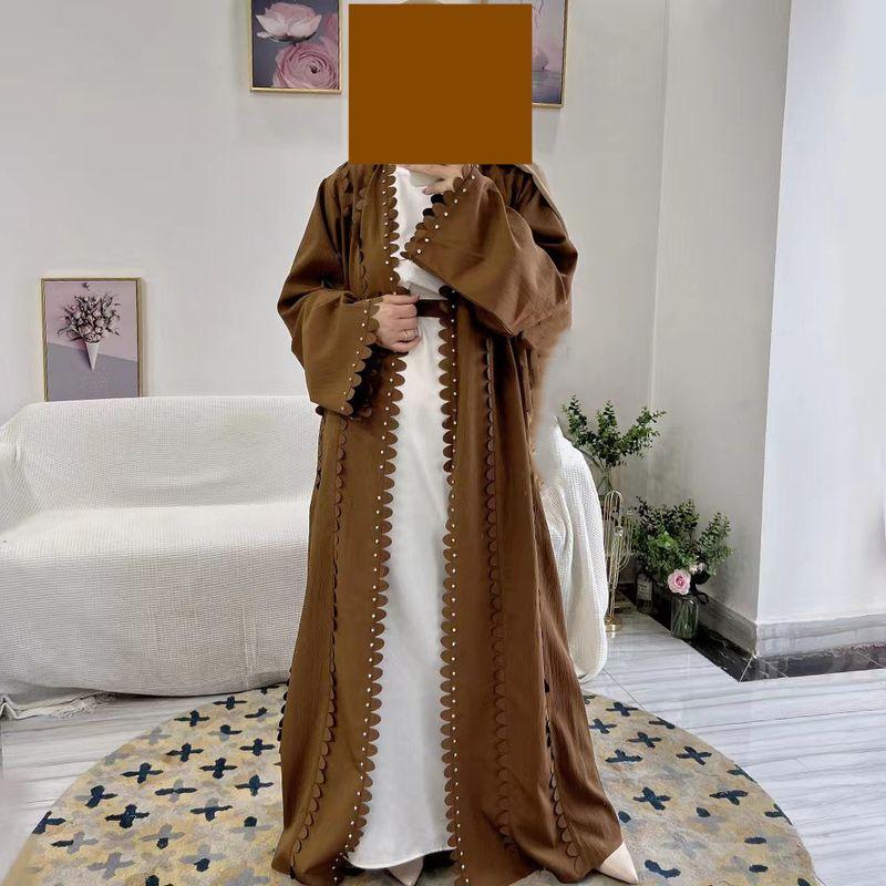 Fashion Handmade Beaded Cardigan Long Dress Party Belt Dress Nail Beaded Cardigan Dress