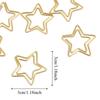 100pcs Star Shaped Gold Star Paper Clips Gold Plating Process Small Paper Clips with Storage Box 30*30mm Gold Paper Clips
