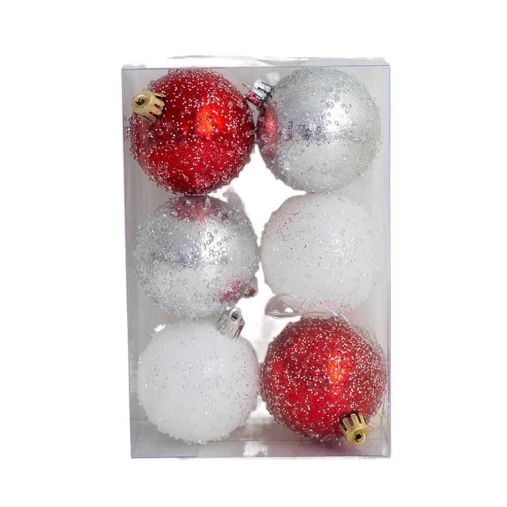 6/12pcs Delicate Christmas Ball Set 4/6/8cm Hanging Ornament Christmas Tree Pendant  New Year