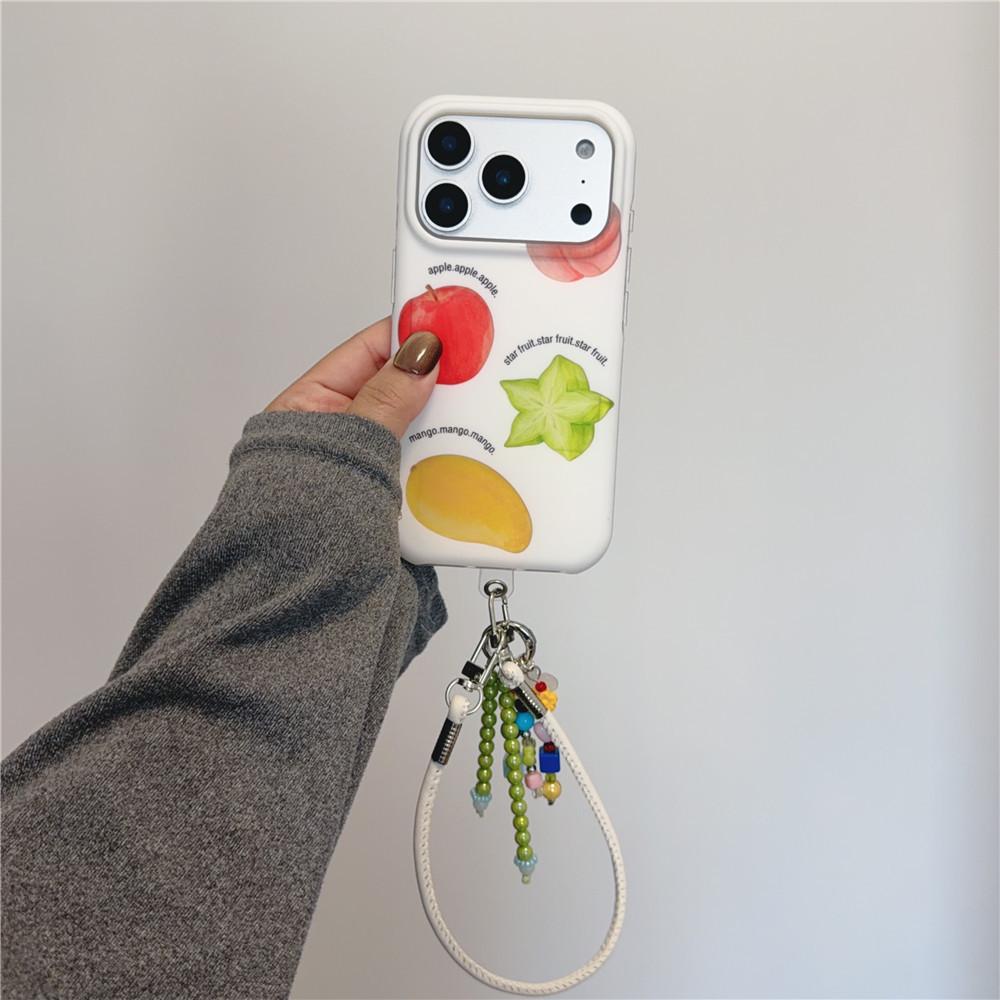 Korean Fruit-Themed Bracelet & Case Set for iPhone 17Pro, 16PM, 15Pro, 14/13