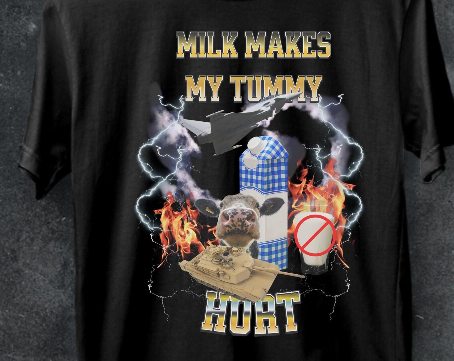 Funny Lactose Intolerant Meme T-Shirt, Cringy Gen Z Humor S