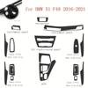 Carbon Fiber For BMW X1 X2 F48 F39 2016- Car Film Interior Stickers Center Console Gear Dashboard Air Door Handle Lift Panel