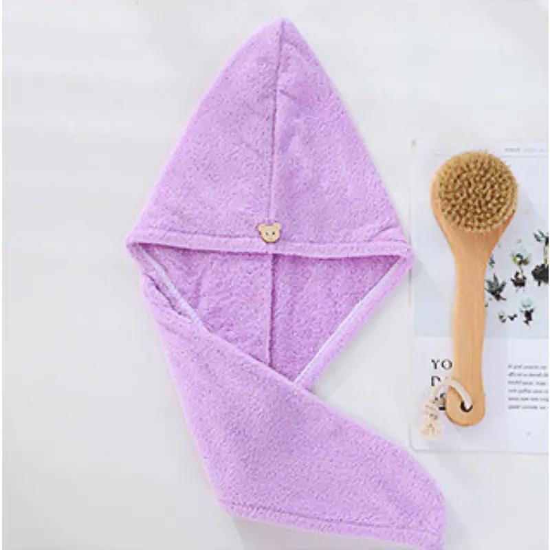 1pc soft blow drying cap, coral velvet thickened bathroom hair towel, women's super-absorbent quick-drying shower cap