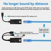 USB 2.0 Extender To RJ45 with Power Adapter Ethernet Extension Cable Connections Up To 100m for Camera Mouse Keyboard