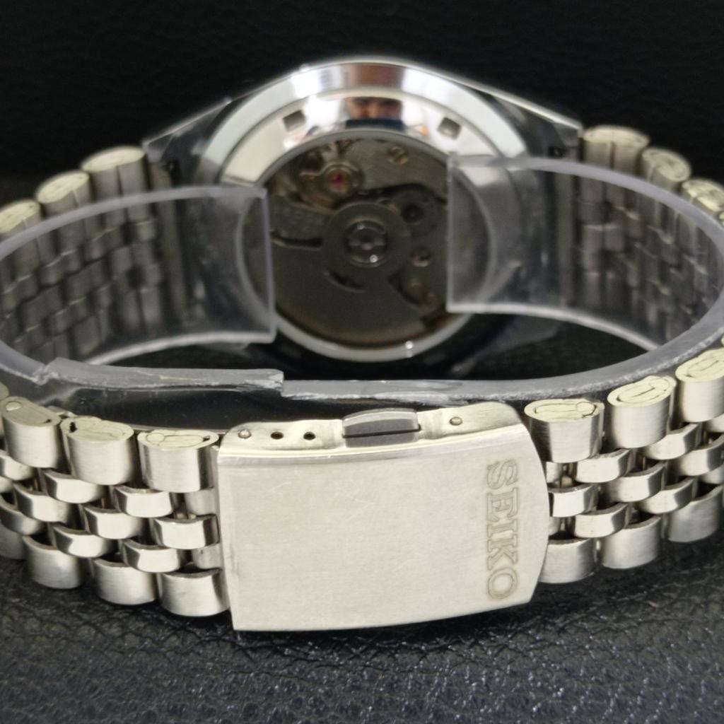 MENS VINTAGE REFURBISHED SEIKO 5 AUTOMATIC JAPAN BLACK DIAL WATCH A500175-2 R151a-a500175