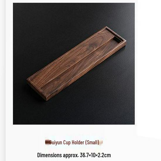 North American Walnut Tea Cup Holder - Solid Wood Display Rack for Tea Tasting & Ceremony Accessories.