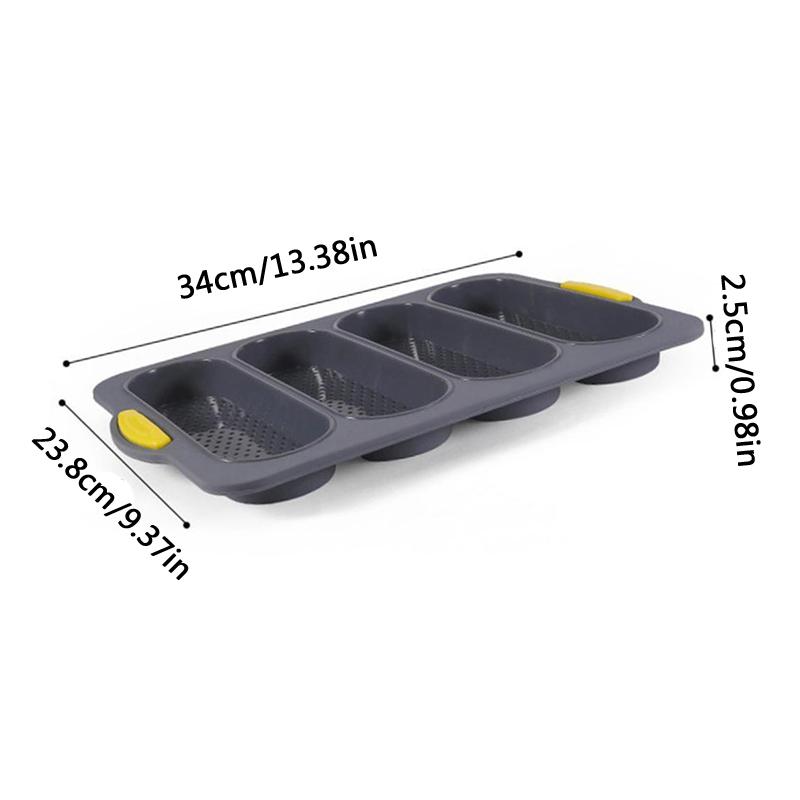 Baking Mold Restaurant Bread Food Mould Grade Baguette Bake Tray Silicone Anti-scalding Non-stick Oven Tool Kitchen Accessories