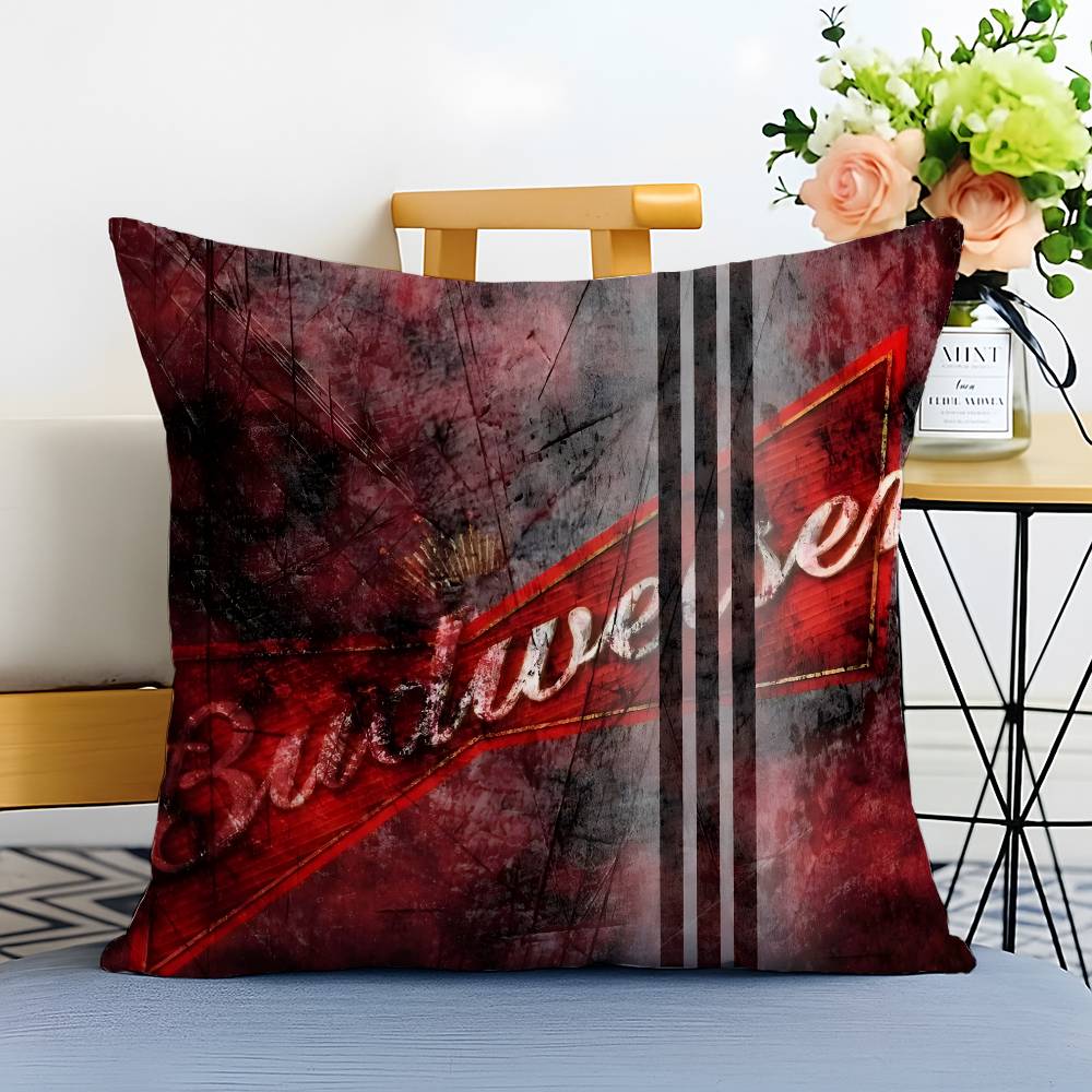 B-Budweiser Budvar Brewery-MT Pillow Case Printed Brushed Fleece Pillow Baby Skin-Touch Eco-Friendly Dye-Sublimat