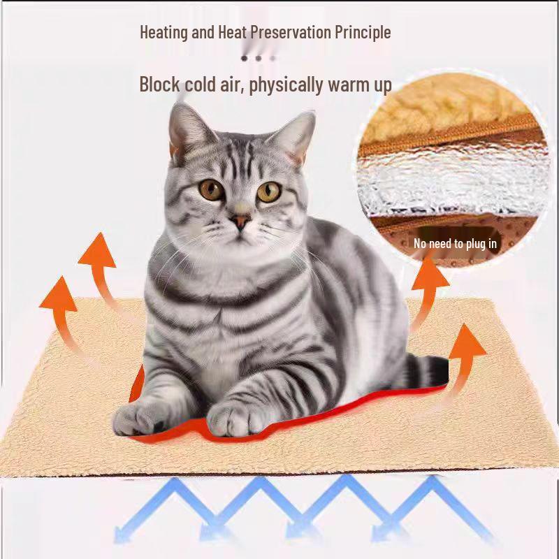Self-Heating Winter Pet Mat: Warm Sleeping Cushion for Dogs & Cats