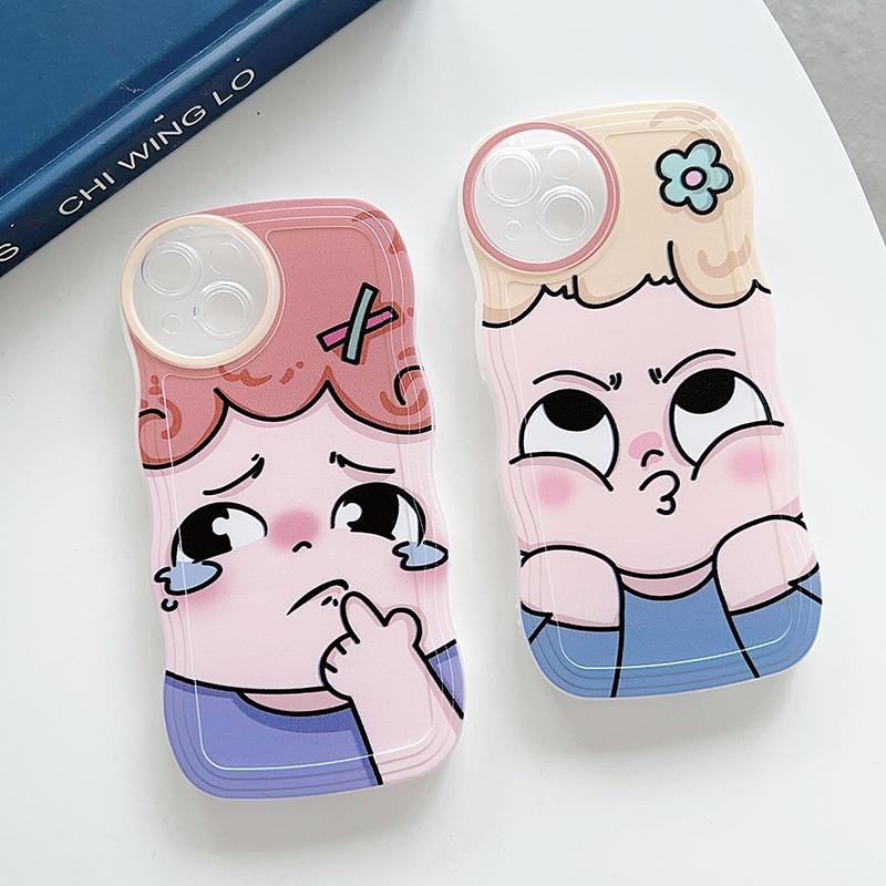 Ładna dziewczyna fala miękki futerał na telefon dla Realme C55 C53 IPhone 15 OPPO A58 Reno 10 5G Samsung S23 S24 Ultra A54 A53 Redmi Note 12 Pro Note 11 Infinix Cover