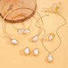 5pcs/set Punk Style Pearl Necklace Set Imitation Pearl Choker Necklace Set  Women Jewelry