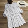 Plus Size Women Printed Dot Tshirt Dress Ladies Casual Baggy Tunic Blouse Tops