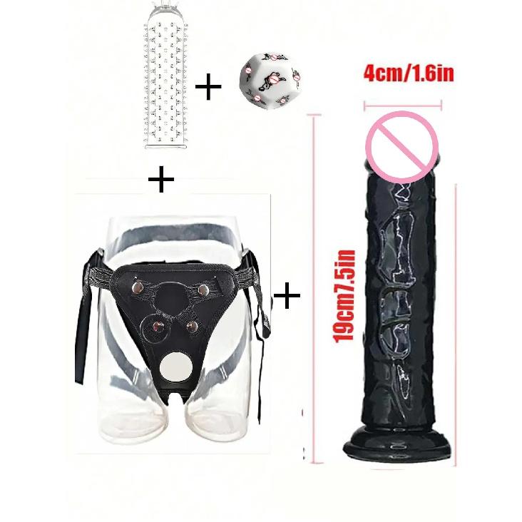 Wearable Strapon Penis for Women Black Dildo Pants Lesbian G Spot Stimulator Adult Standard Size Women Strap Sex Toys for Women