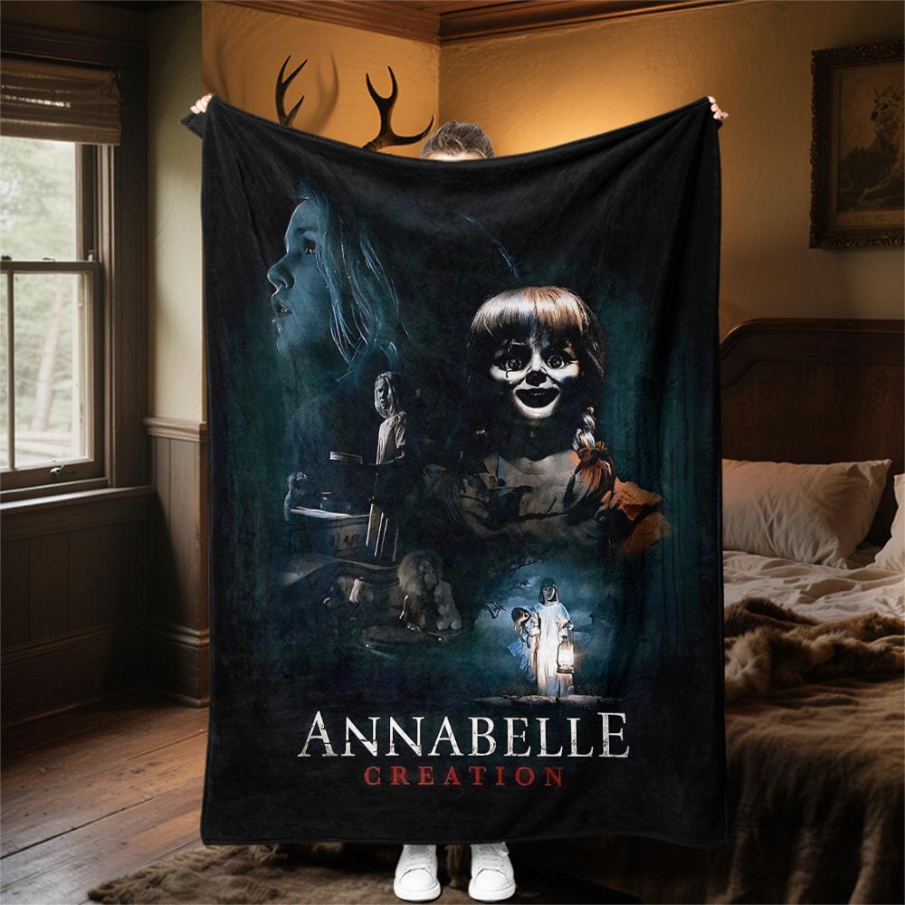 1PC Annabelle Creation Outdoor Flannel Blanket Soft Plush Decor for Picnics, camping,Bedroom, Playroom, Office1219A