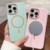 Luxury Matte Soft Silicone For Magsafe Magnetic Case for iPhone 16 16E 15 14 13 12 Pro Max 11 Hit Color Shockproof Bumper Cover