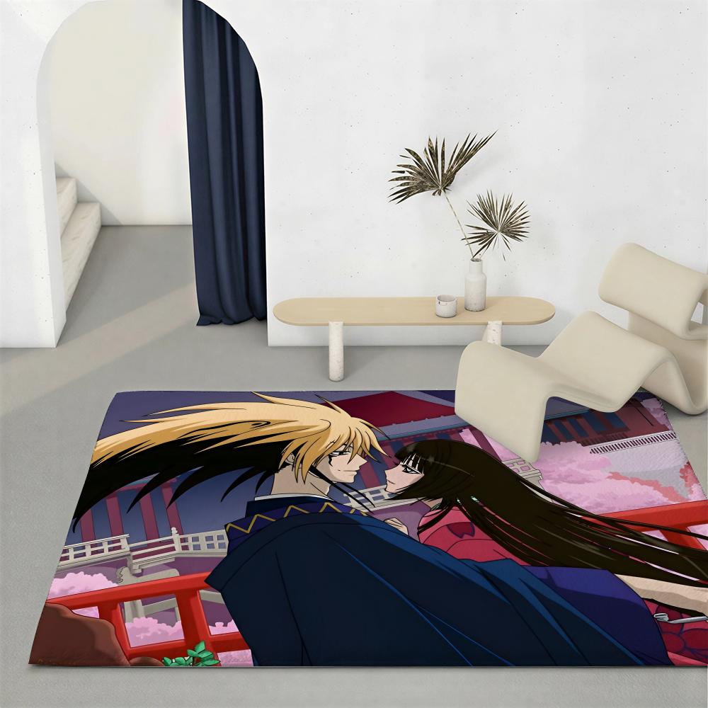 

Anime N Nurarihyon no Mago Floor Mat Eco Friendly Flannel Doormat Non Slip Odorless Soft Short Plush Indoor Floor Rug 50x80cm