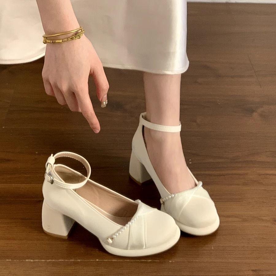 Fashion niche versatile Mary Jane shoes women's 2025 spring and summer new French British style gentle temperament single shoes women