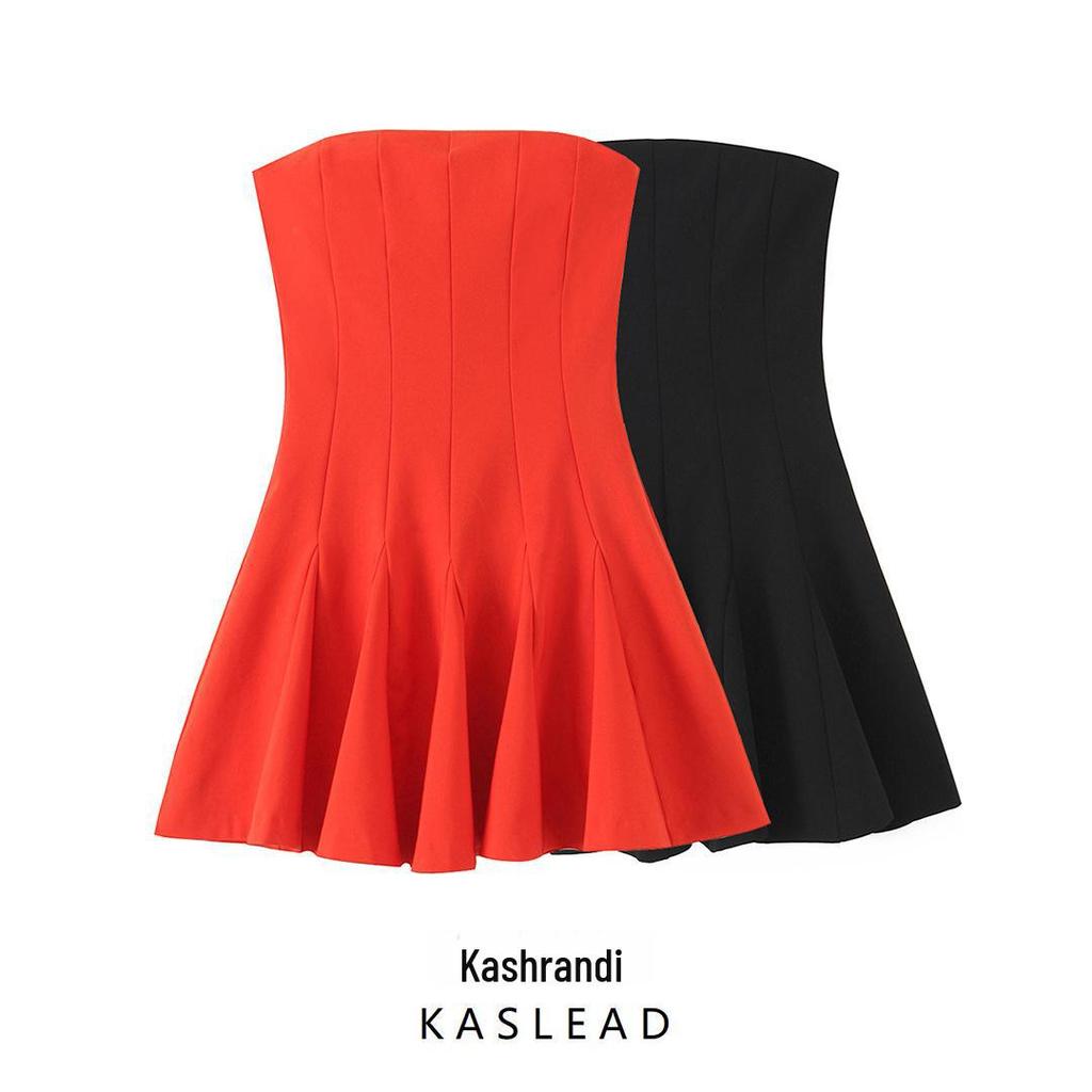 Spring 2025 Women's European & American Style Slim Wave Dress