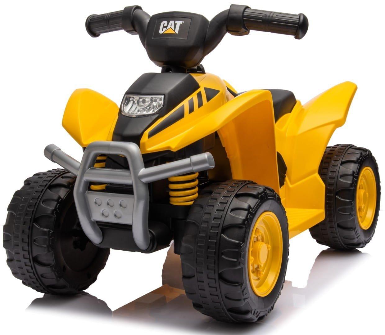 Elektrische kinderauto quad, 3km/h, kinderquad, meerijdende auto voor kinderen vanaf 18 maanden, ledlamp, speelgoed (Geel)