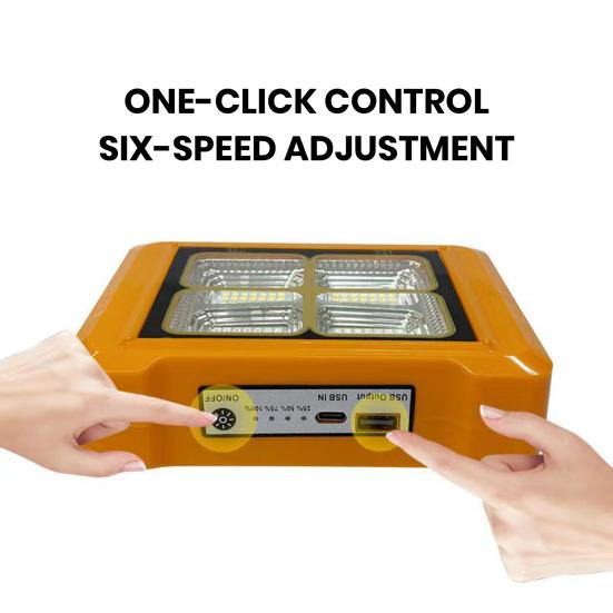 Portable Camping Flashlight USB/Solar Rechargeable LED Emergency Lamp with 6 Levels Adjustable Multifunctional Device Outdoor Tent Lamp Camping