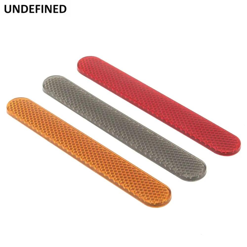 2PCS Motorcycle Reflector Sticker Saddlebag Latch Cover Safety Warning Decal For Harley Dyna Softail Sportster XL Fatboy Touring