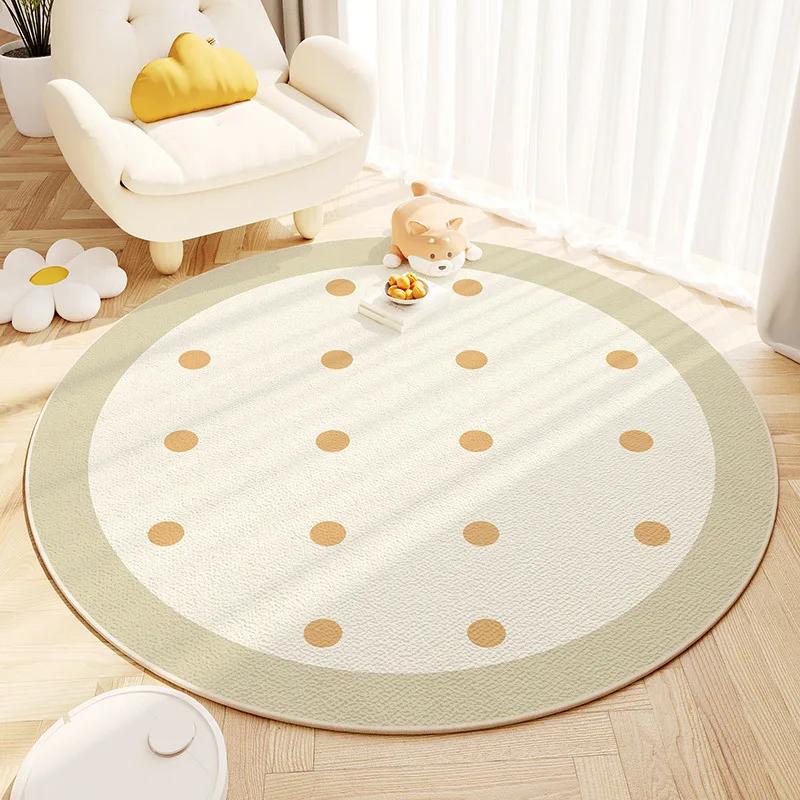 Minimalist Dot Pattern Round Rug – Fresh & Stylish Home Decor for Living Room, Bedroom or Entryway