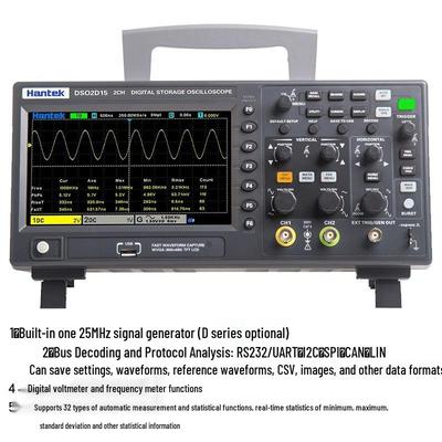 Hantek DSO2C10/DSO2D15 Двоканальний цифровий осцилограф пам'яті, 100 МГц