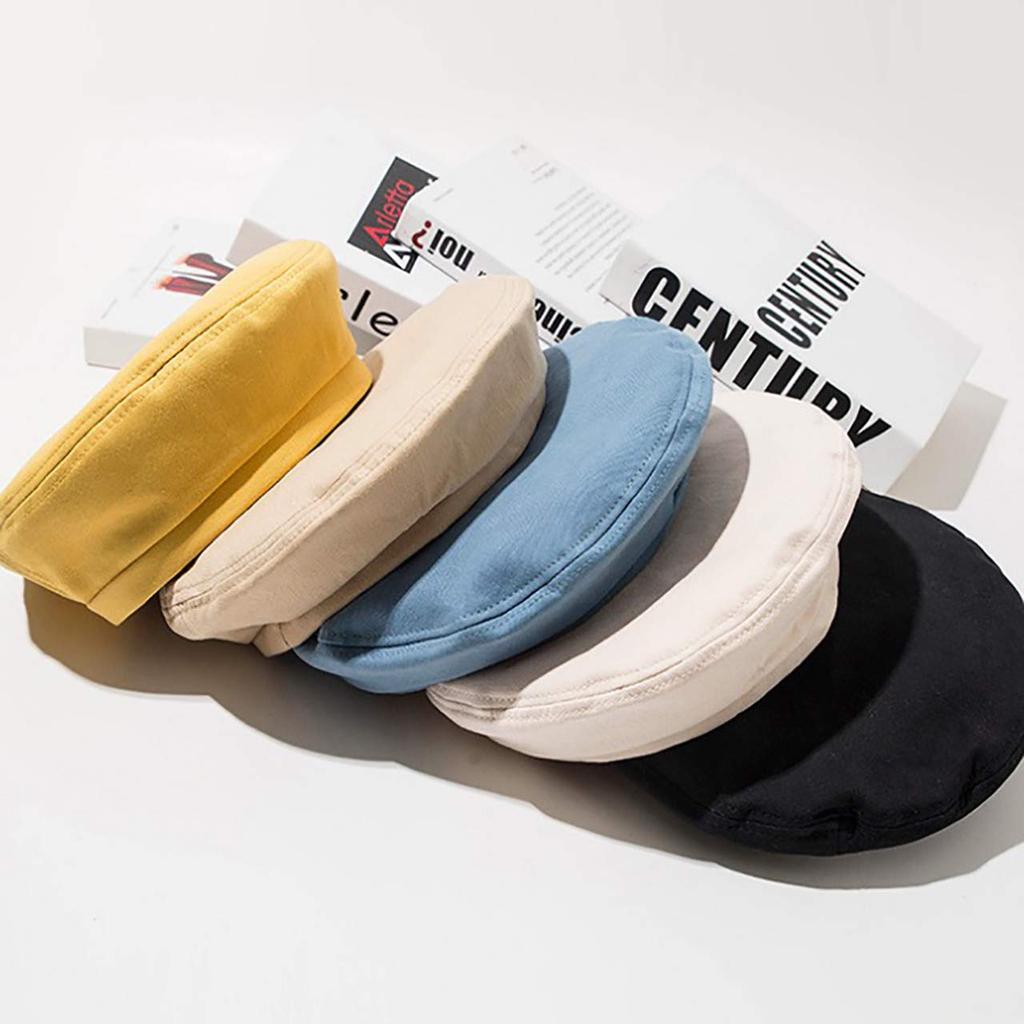 WHITE FANG Beret Hat Autumn Winter Spring Popular Hat Cap Plain Stylish Cute CA449 Women's (05 Blue)