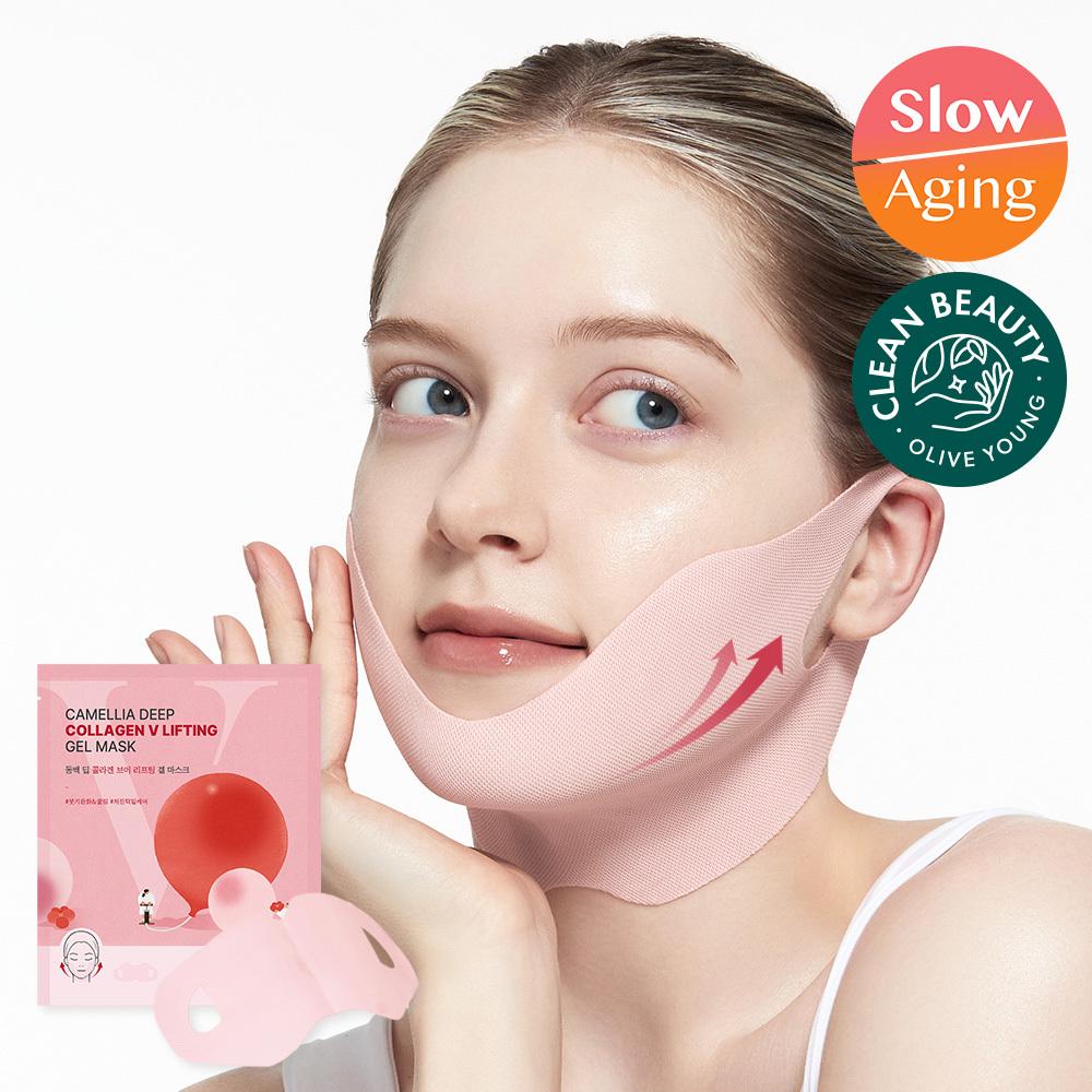 Round Lab [V Line Firming Care] Round Lab Camellia Deep Collagen V Lifting Gel Mask 1 Sheet