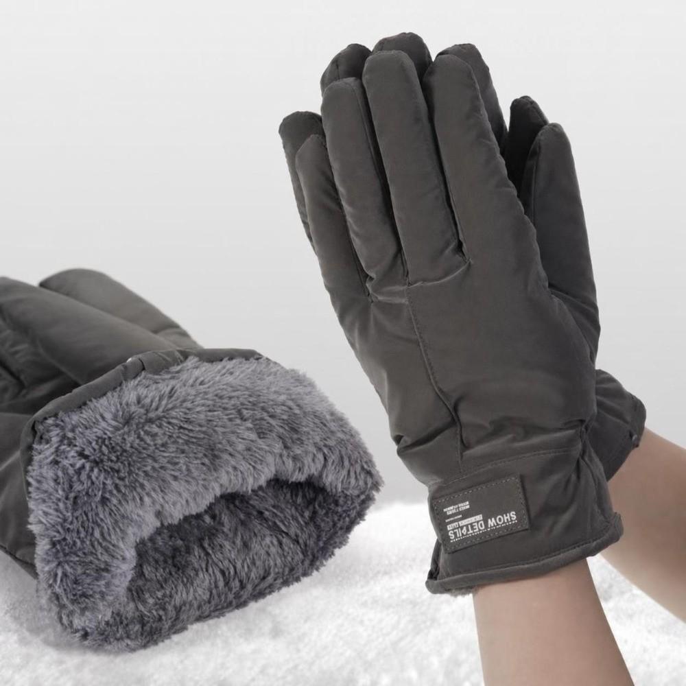 Fleece-lined Cycling Gloves Non-Slip Outdoor Sports Gloves Portable Full Finger Gloves