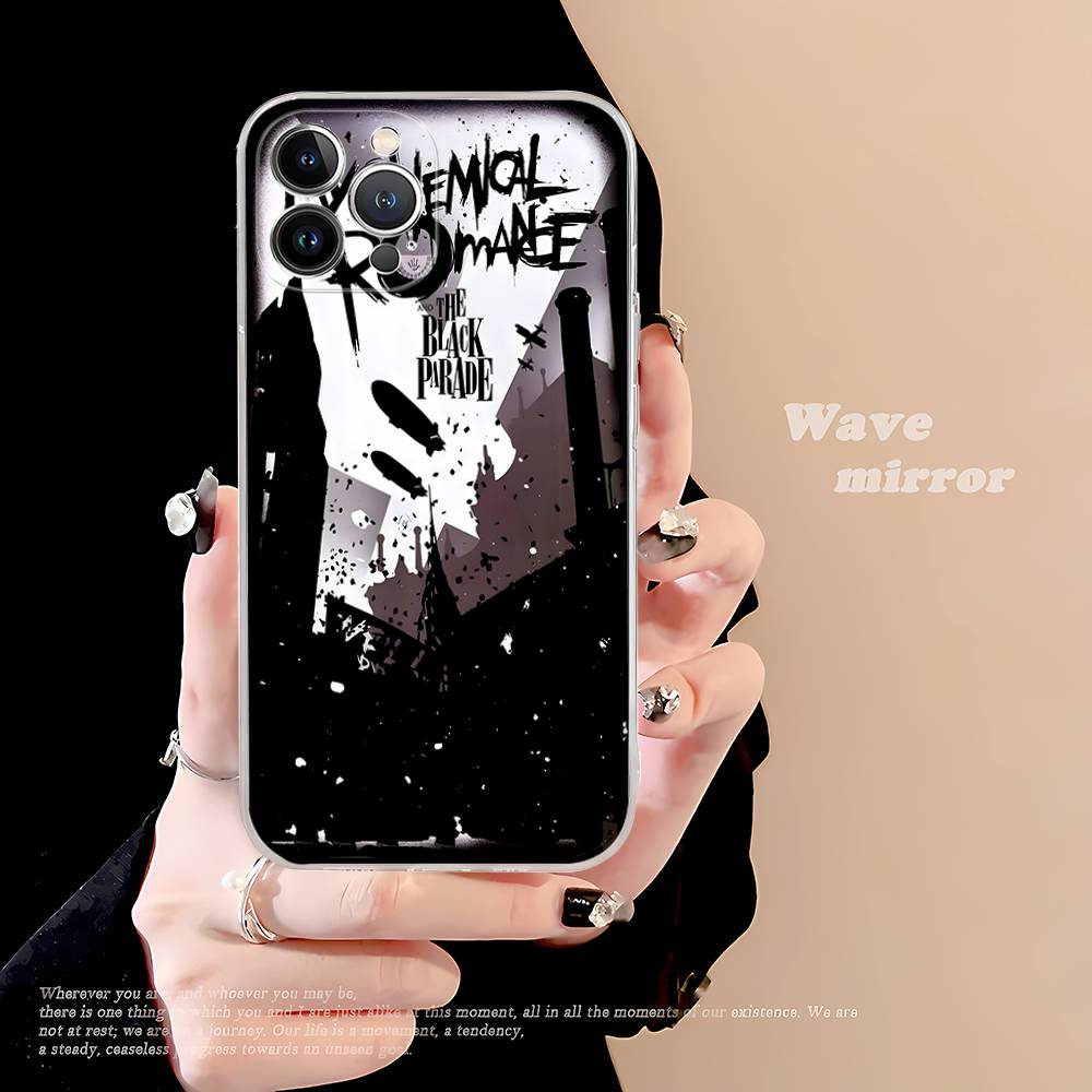 My C-Chemical R-Romance Band Transparent Phone Case For iPhone 16 15 14 13 12 11 Pro Max Plus Soft Cover