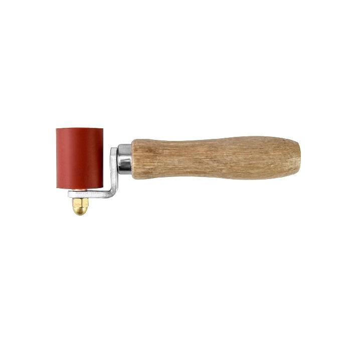 QWORK® Silicone Seam Roller, High Temperature Resistant Silicon Seam Hand Pressure Roller Welding Tool, 40Mm, Red
