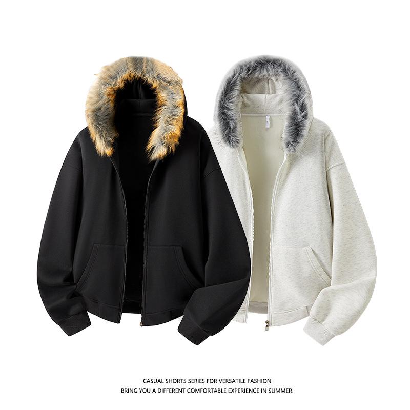 Men Women Cardigan Hooded Sweatshirt Fall Outdoor Running Sport Cardigan Jacket Outdoor Warm Casual Sweatshirt