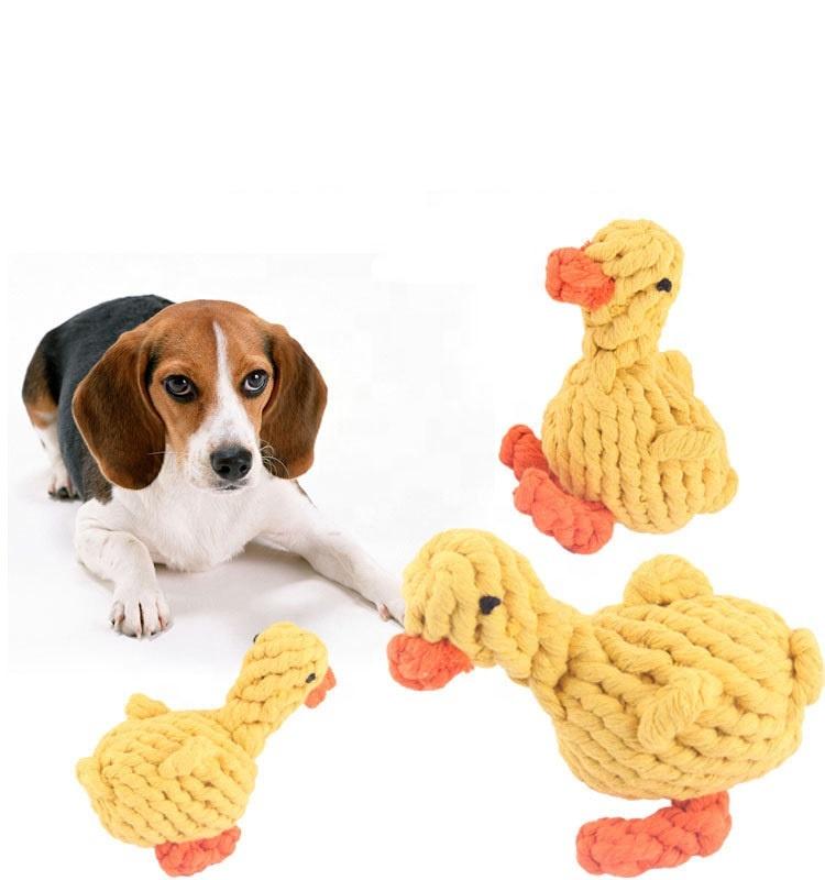 High Quality Durable Small Animals Design Recycled Cotton Braided Rope Chew Pet Tough Squeaky Dog Chew Toys