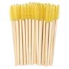 50pcs Bamboo Handle Eyelash Brush Makeup Brush Eyelash Extension Supplies Applicators Eye Lash Curling Comb Makeup Tools