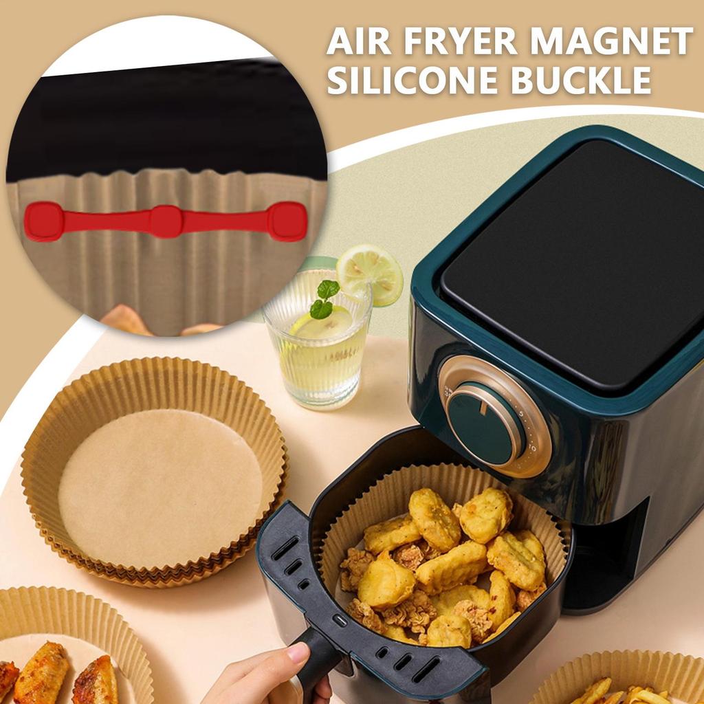 4Pcs/set Air Fryer Magnet Air Fryer Fixation Silicone Buckle Prevent Paper From Covering Airfryer Magnets