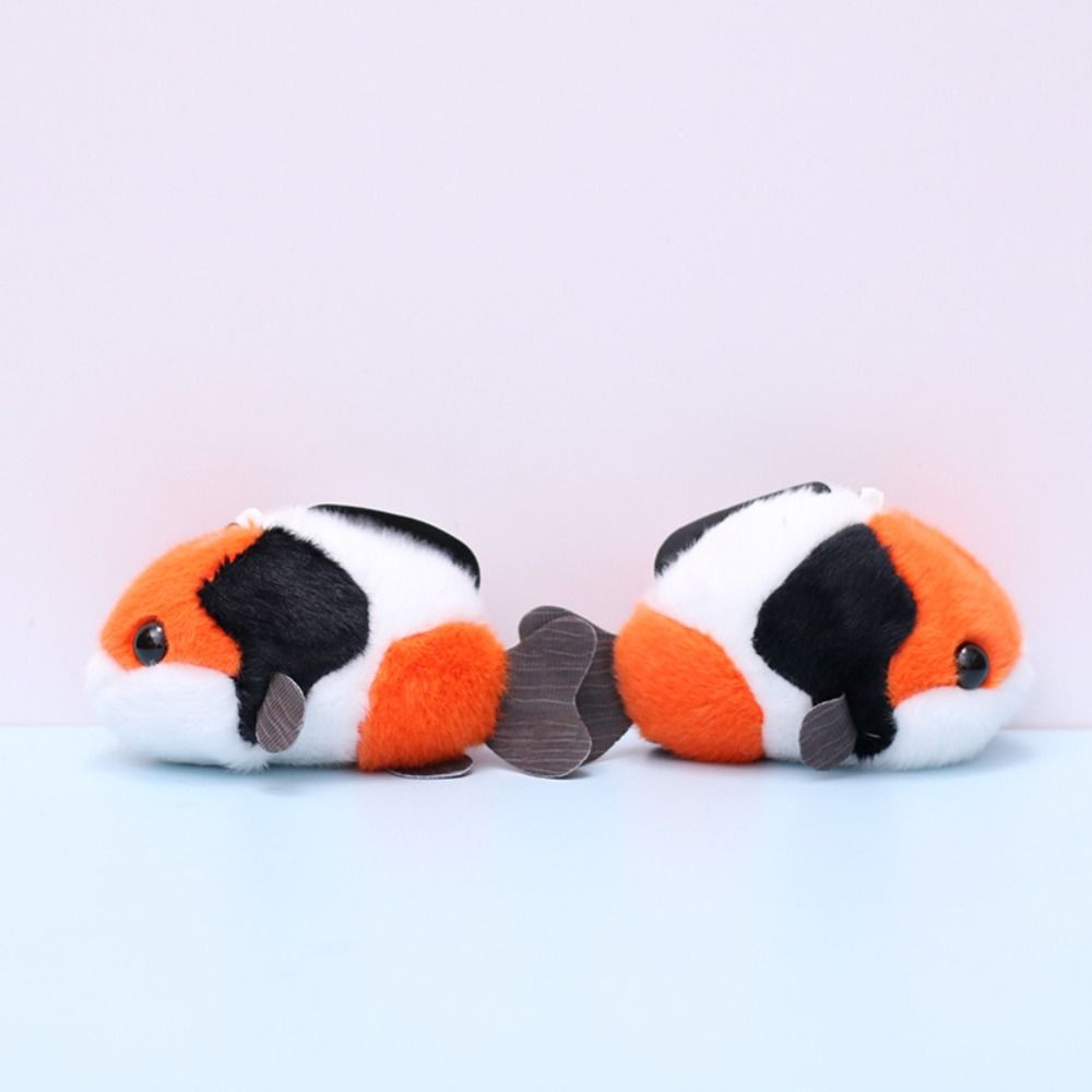 Cartoon Plush Fish Keychain Soft Key Ring Cute Fish Doll Keychain  Backpack Key Decor