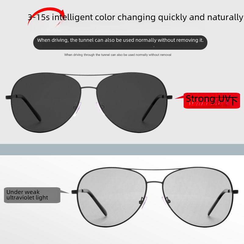 Gafas de Sol Polarizadas para Hombre de Uso Dual Día/Noche con Cambio de Color para Conducir y Pescar