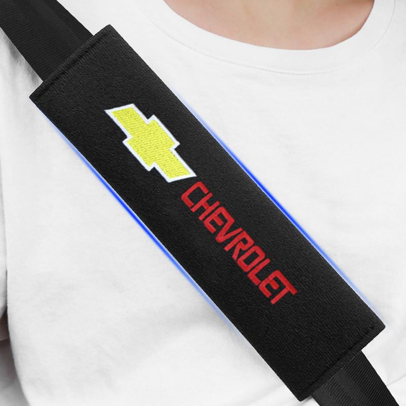 2Pcs Car Safety Belt Shoulder Cover Pad Plush Seat Belt Shoulder For Chevrolet Colorado Cruze Spark Captiva Malibu Trax Aveo