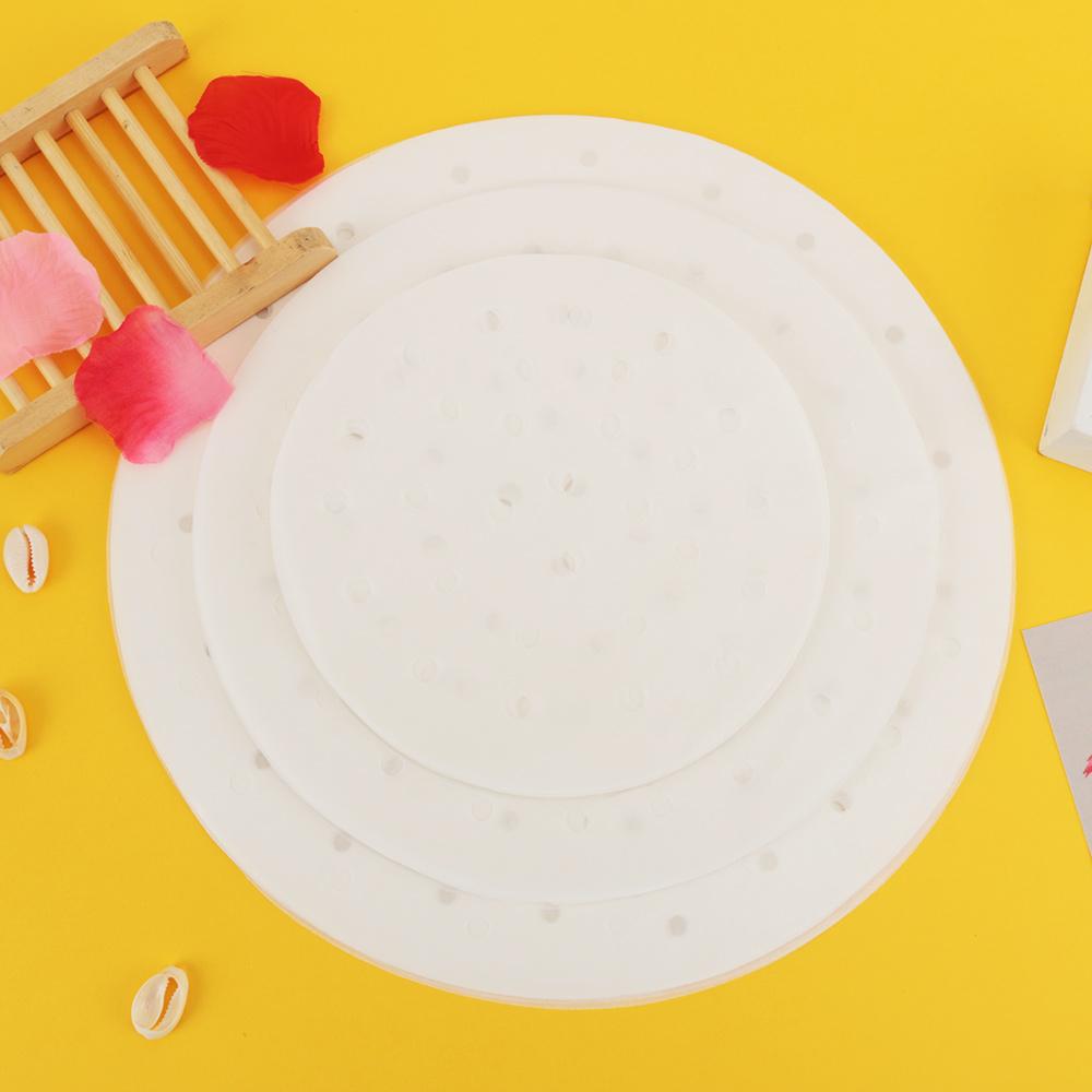Round Liners Air Fryer Baking Sheet Oilcloth For Bamboo Steaming Baskets Resistant High Temperature
