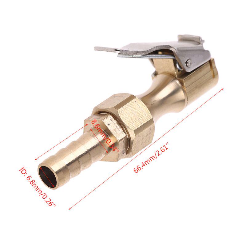 1/4" Lock On Metal Air Chucks Air Compressor Tire Inflator Tire Chuck with Clamp Connector for Hose Repair Inflate Chuck
