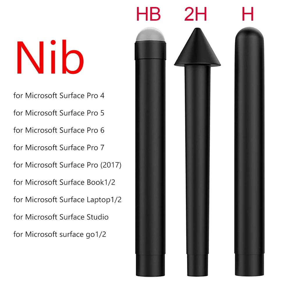

3/5 шт. 2H HB H Наконечники для сенсорного экрана, запасные наконечники, сменные пластиковые наконечники для стилуса, аксессуары для заправки для Microsoft Surface Pro 7/6/5/4