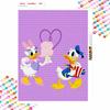 Disney Diamond Art Painting Kit – Donald Daisy Fun Scene Sparkling Craft, Home Wall Decor, Handmade Gift