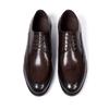 Fashion Italian Style Men's Derby Shoes Handmade Genuine Leather Plain Toe Lace-Up Business Office Wedding Formal Dress Shoes for Men